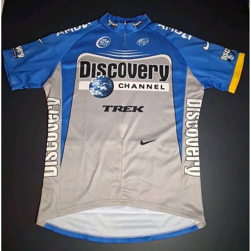 Nike Trek Discovery Vintage Cycling Cycle Bicycle Bike Jersey Shirt Men's Size L